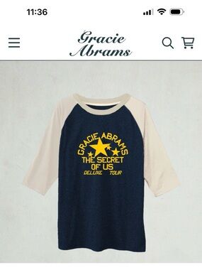 The secret of us deluxe tour raglan t shirt